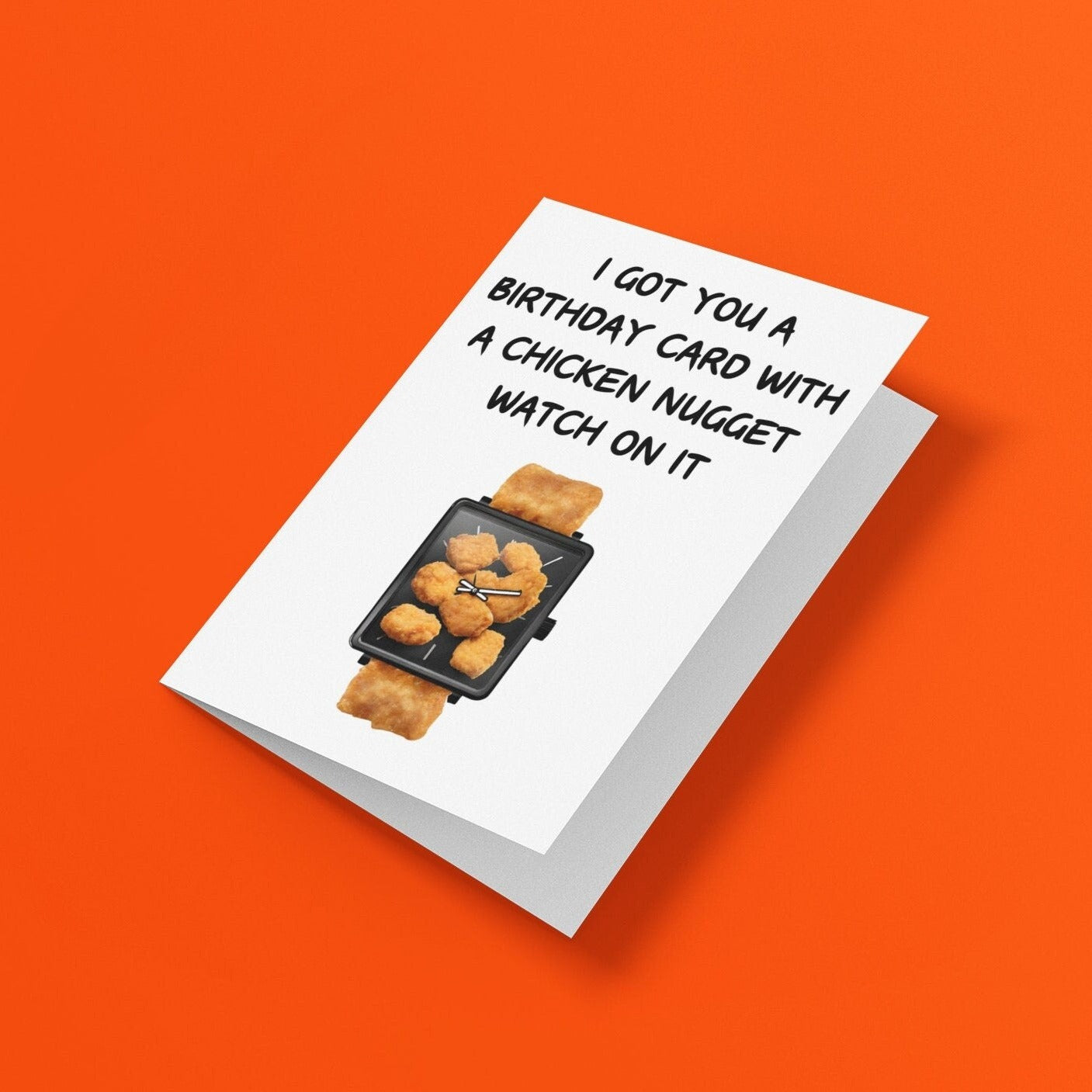Chicken Nugget Watch Random Birthday Card - Click Of A Button Prints