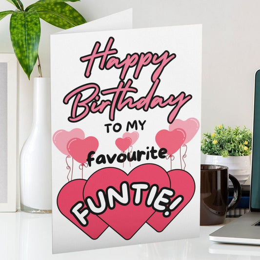 Favourite Funtie Birthday Card - Click Of A Button Prints