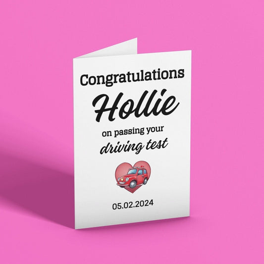 Personalised Name And Pass Date, You Passed Your Driving Test Card - Click Of A Button Prints
