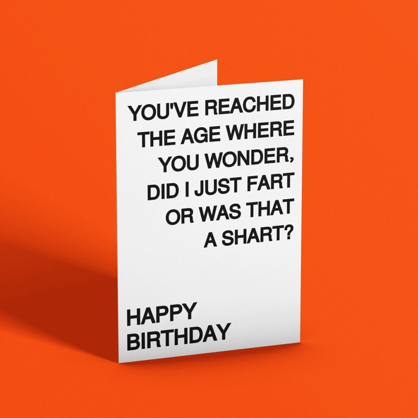 Funny Fart Or Shart Birthday Card - Click Of A Button Prints
