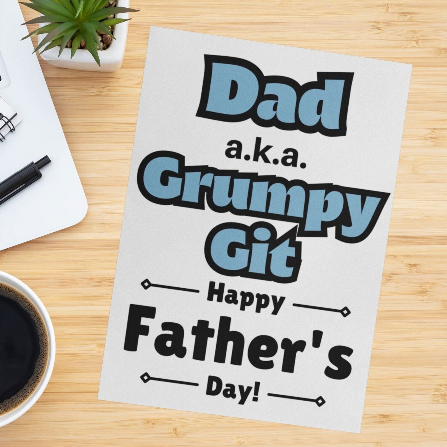 Grumpy Git Happy Father's Day Card - Click Of A Button Prints