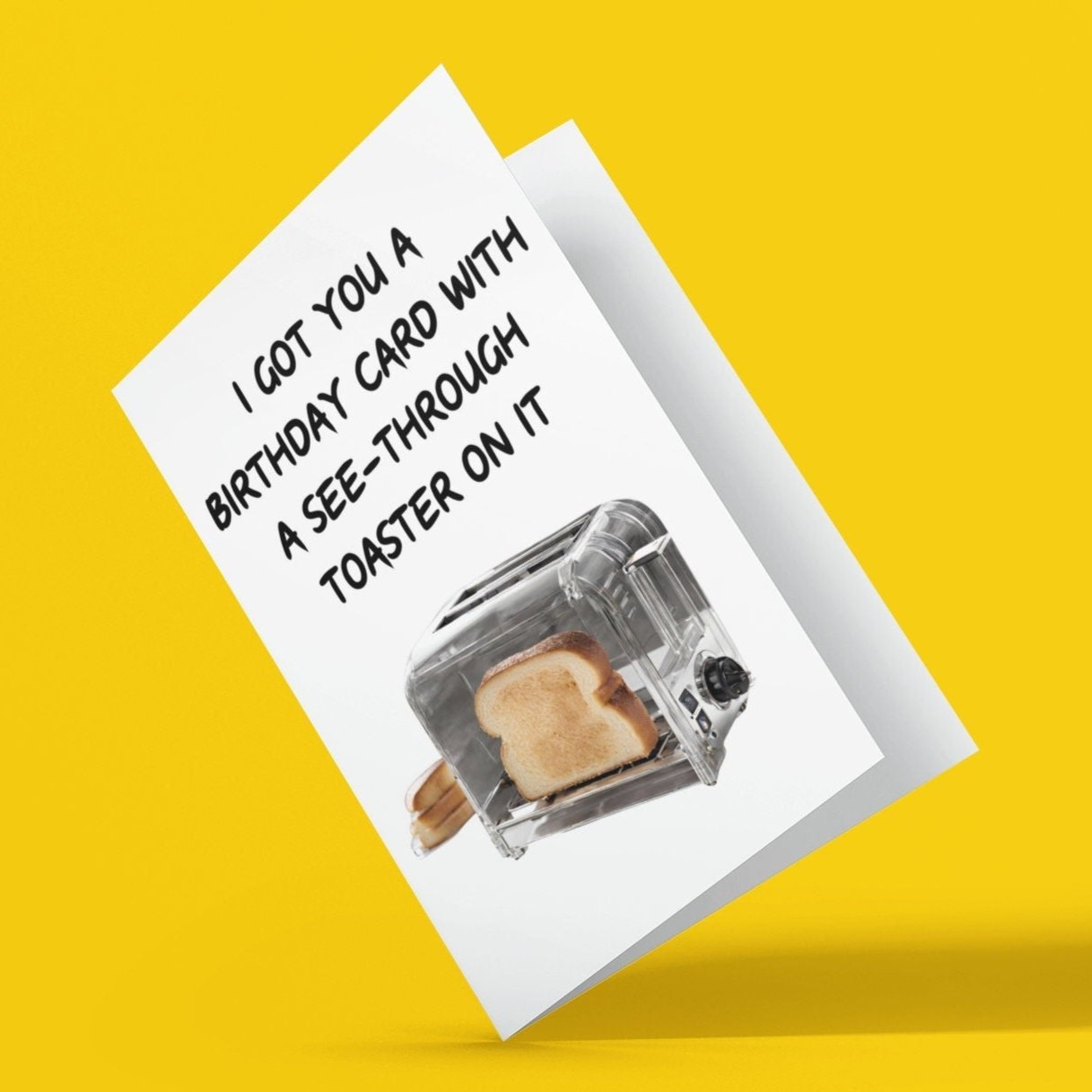 Random See Through Toaster Birthday Card - Click Of A Button Prints