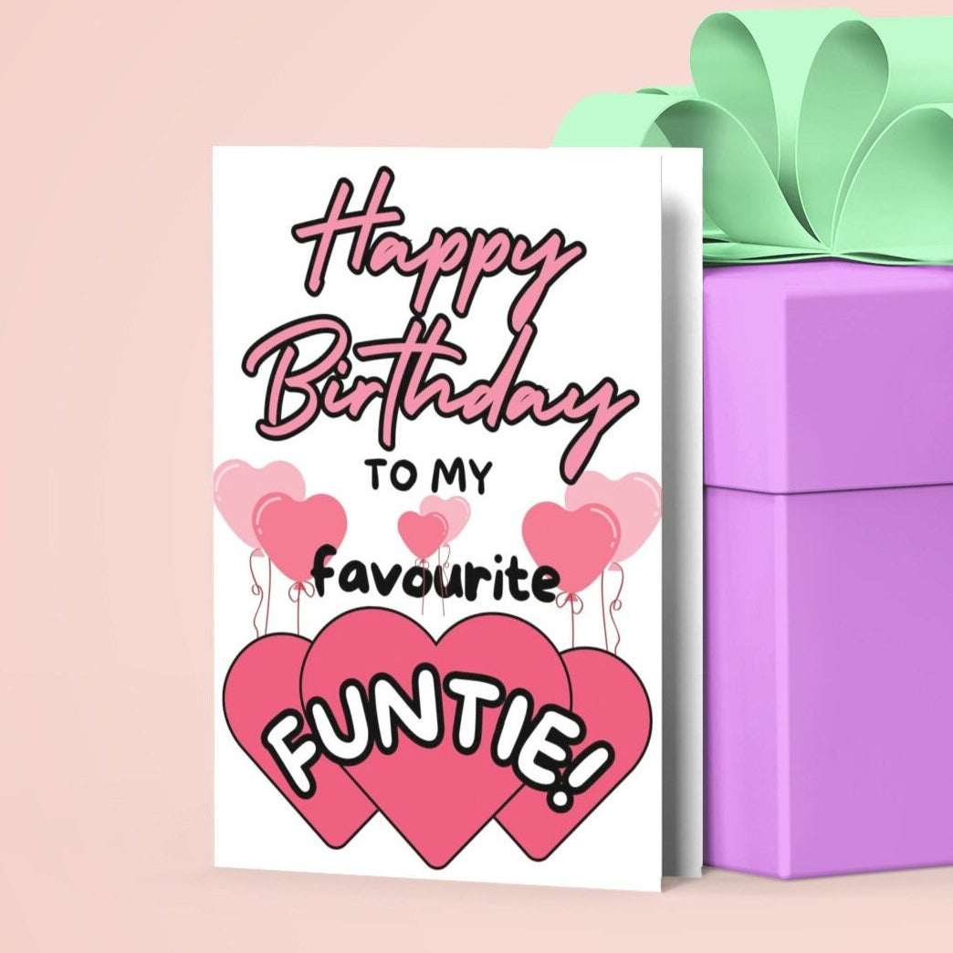 Favourite Funtie Birthday Card - Click Of A Button Prints