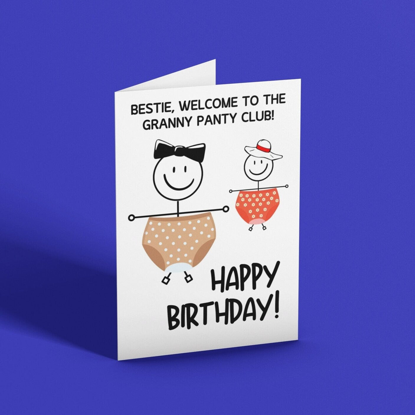 Granny Panty Club Birthday Card - Click Of A Button Prints