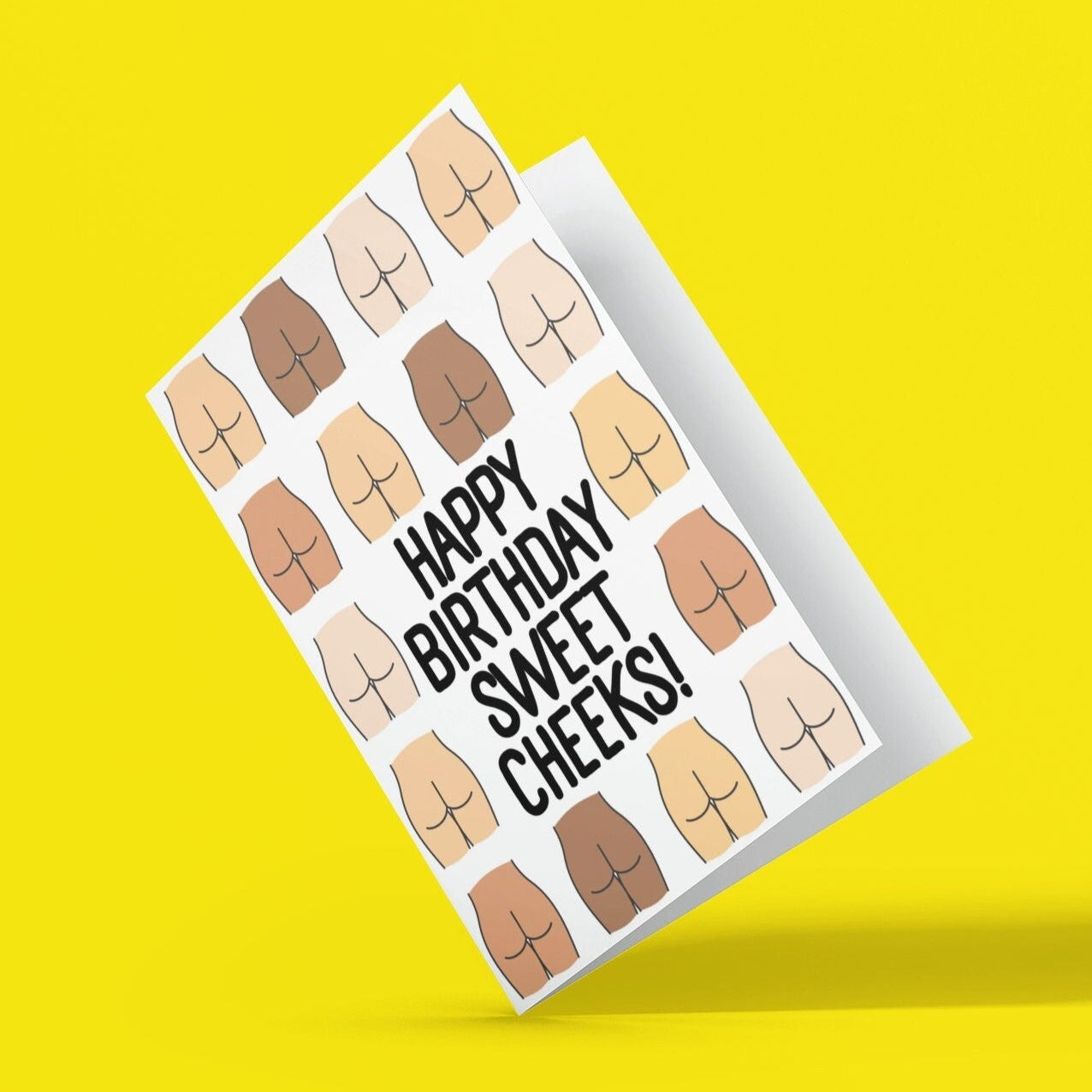 Happy Birthday Sweet Cheeks Card - Click Of A Button Prints