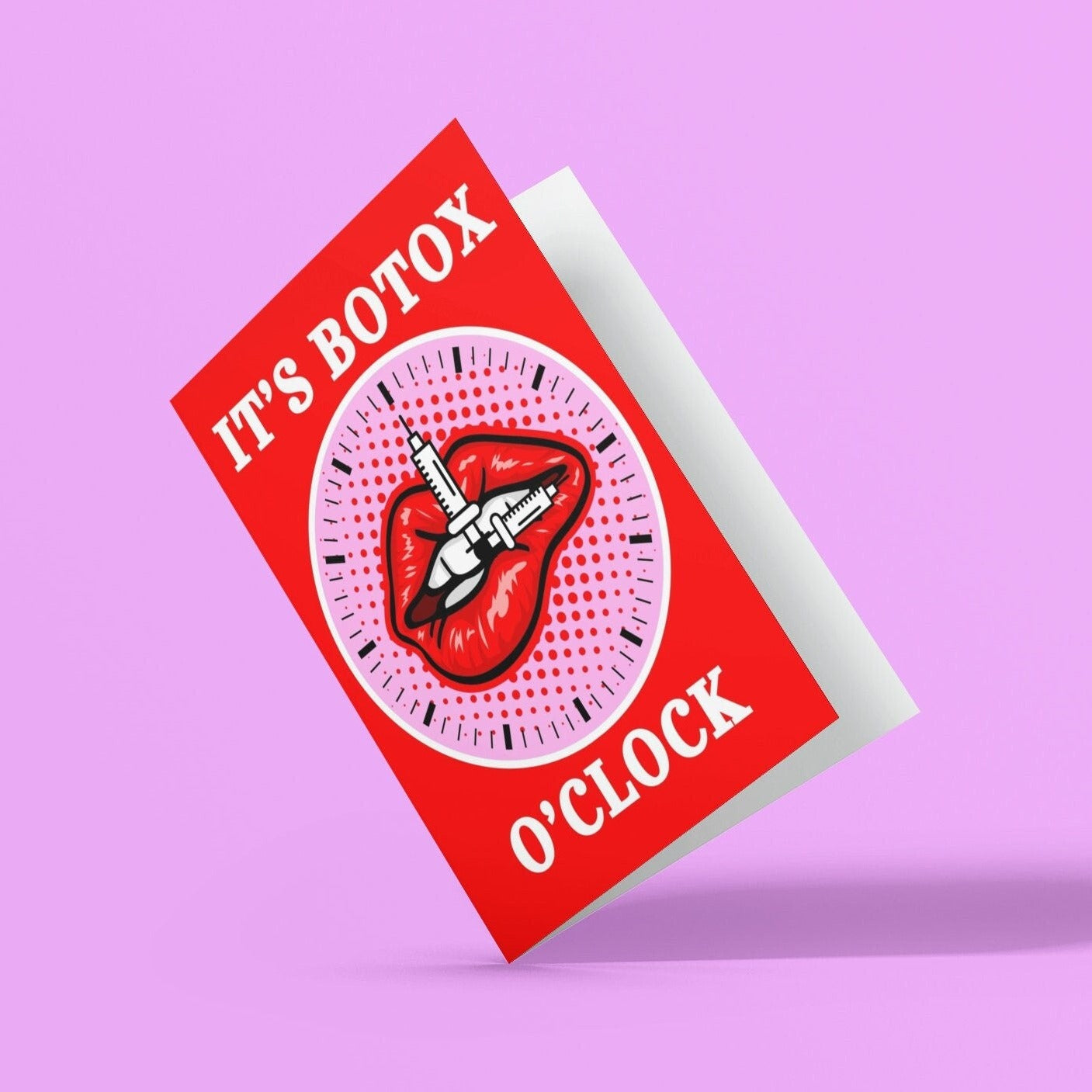 It's Botox O'clock Fun Greeting Card - Click Of A Button Prints