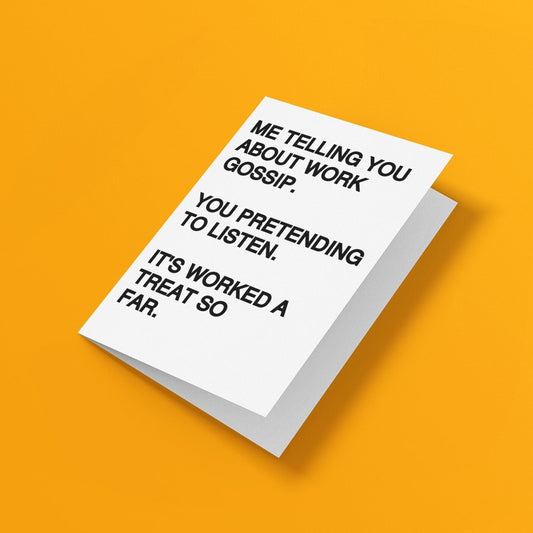 Funny Pretending To Listen Card - Click Of A Button Prints