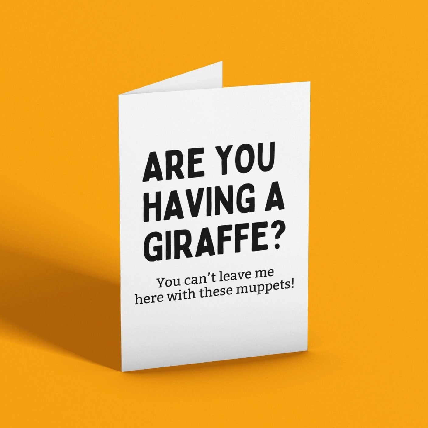 Are You Having A Giraffe? Leaving Card - Click Of A Button Prints
