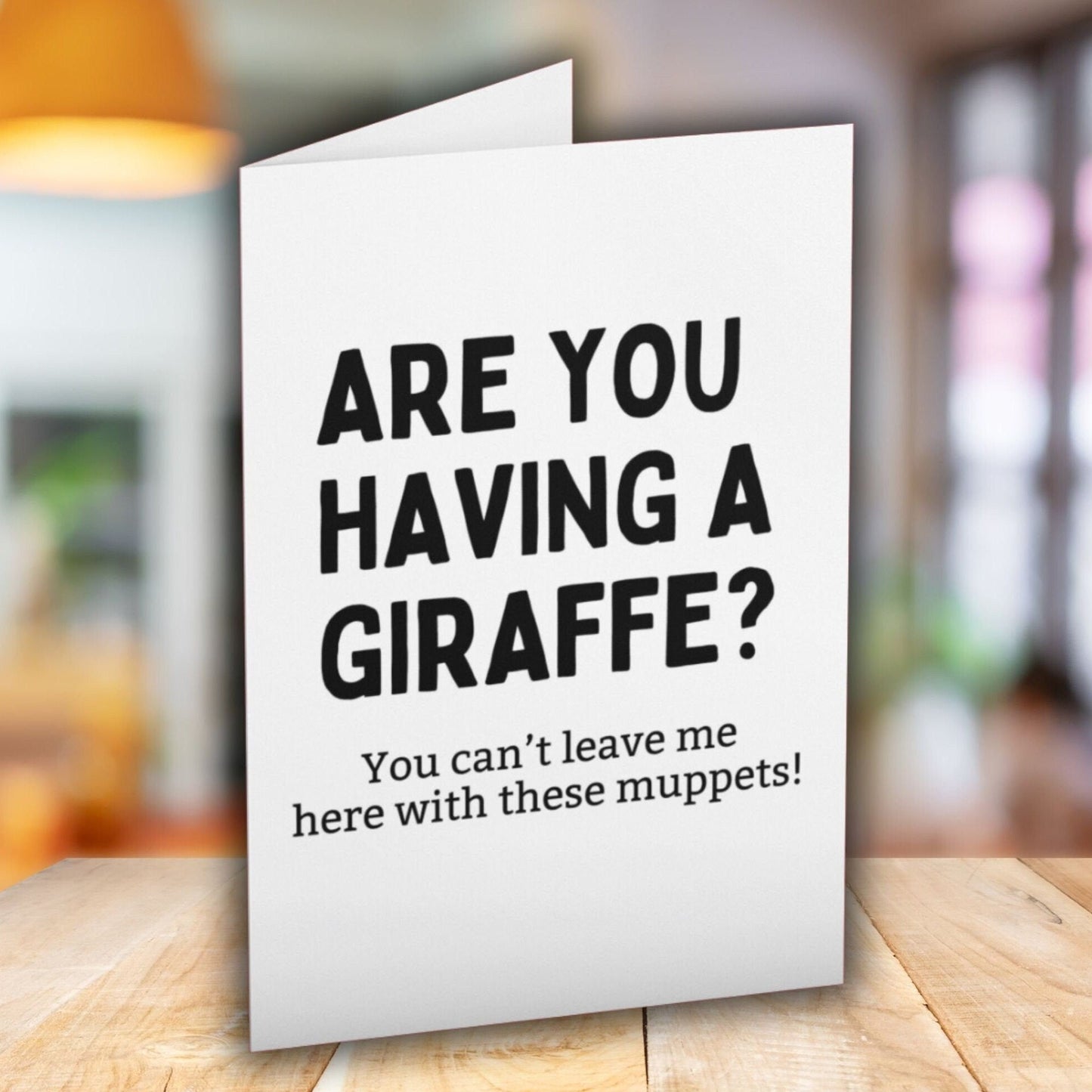Are You Having A Giraffe? Leaving Card - Click Of A Button Prints