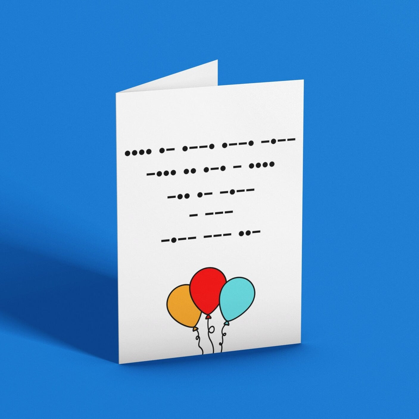 Morse Code Happy Birthday To You Card - Click Of A Button Prints