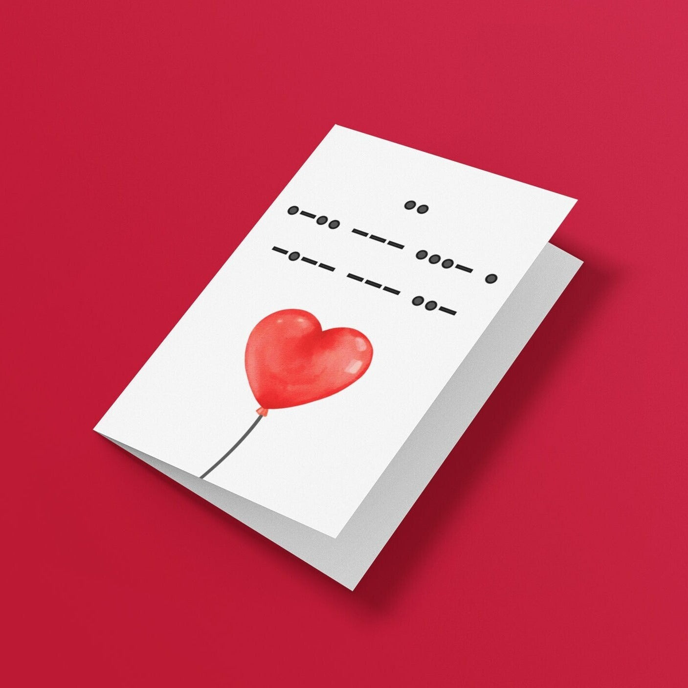 I Love You Morse Code Card - Click Of A Button Prints