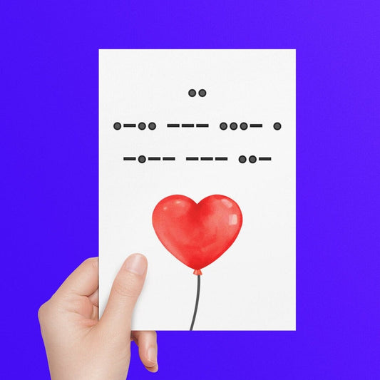I Love You Morse Code Card - Click Of A Button Prints