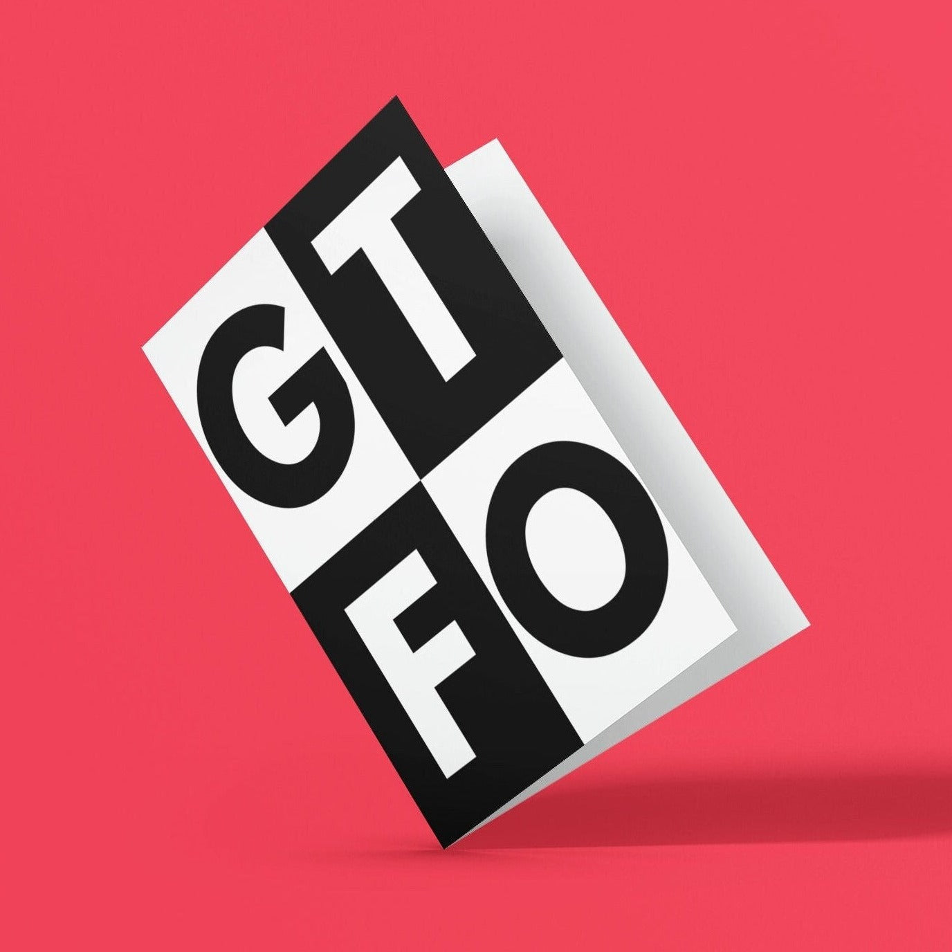 GTFO Leaving Greeting Card - Click Of A Button Prints