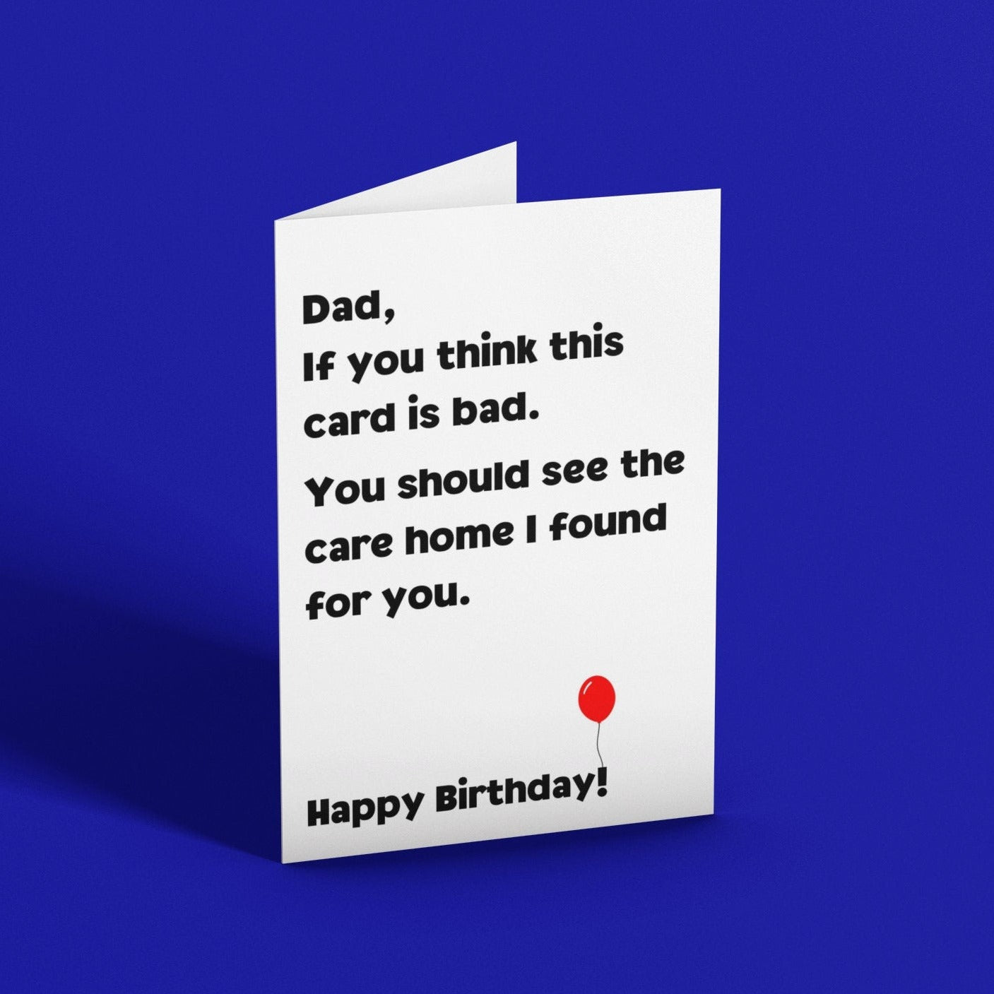 Dad Care Home Birthday Card (Clean Version) - Click Of A Button Prints
