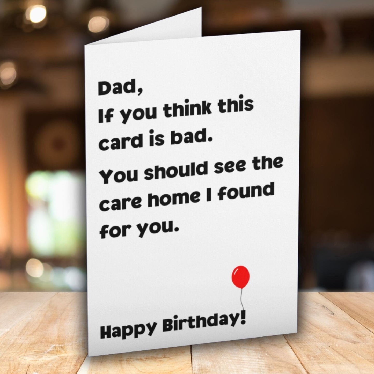 Dad Care Home Birthday Card (Clean Version) - Click Of A Button Prints