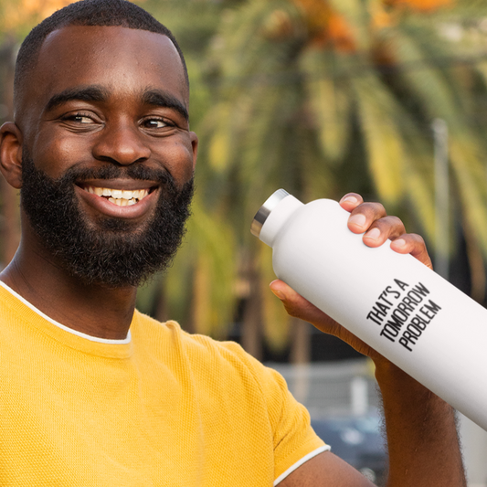 That's A Tomorrow Problem, Wide Opening Double-walled Stainless Steel with Copper Vacuum Insulation, 650ml Water Bottle