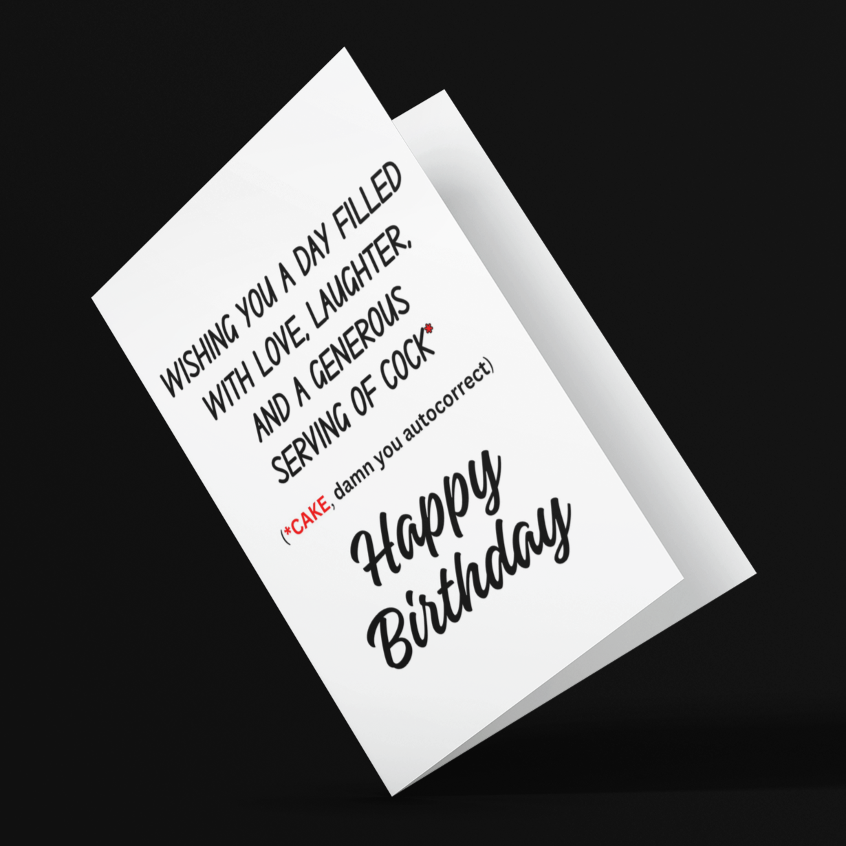 Funny Autocorrect Cake Birthday Card