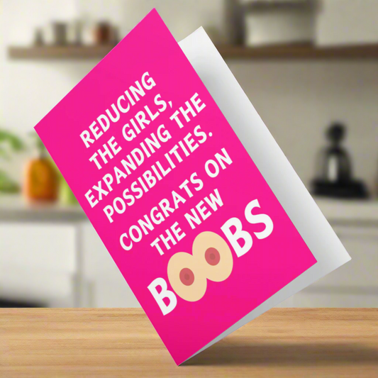 Breast Reduction Card, Reducing The Girls, Breast Surgery Get Well Card