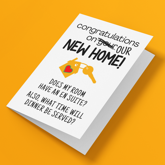 New Housewarming Card, Congratulations On Your New Home Cheeky Card