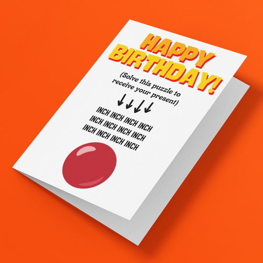 Brain Teaser Puzzle Happy Birthday Card (Inch)
