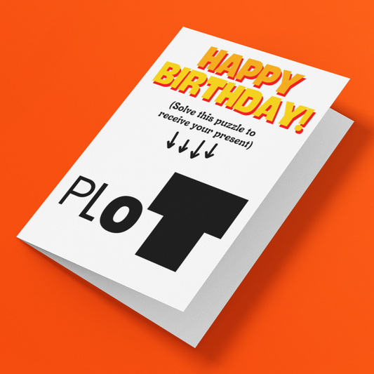 Brain Teaser Puzzle Happy Birthday Card (Plot)