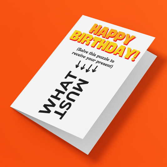 Brain Teaser Puzzle Happy Birthday Card (WM)