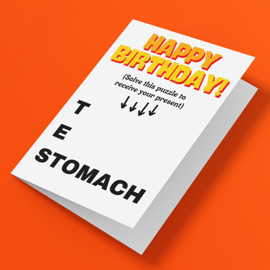 Brain Teaser Puzzle Happy Birthday Card (Stom)