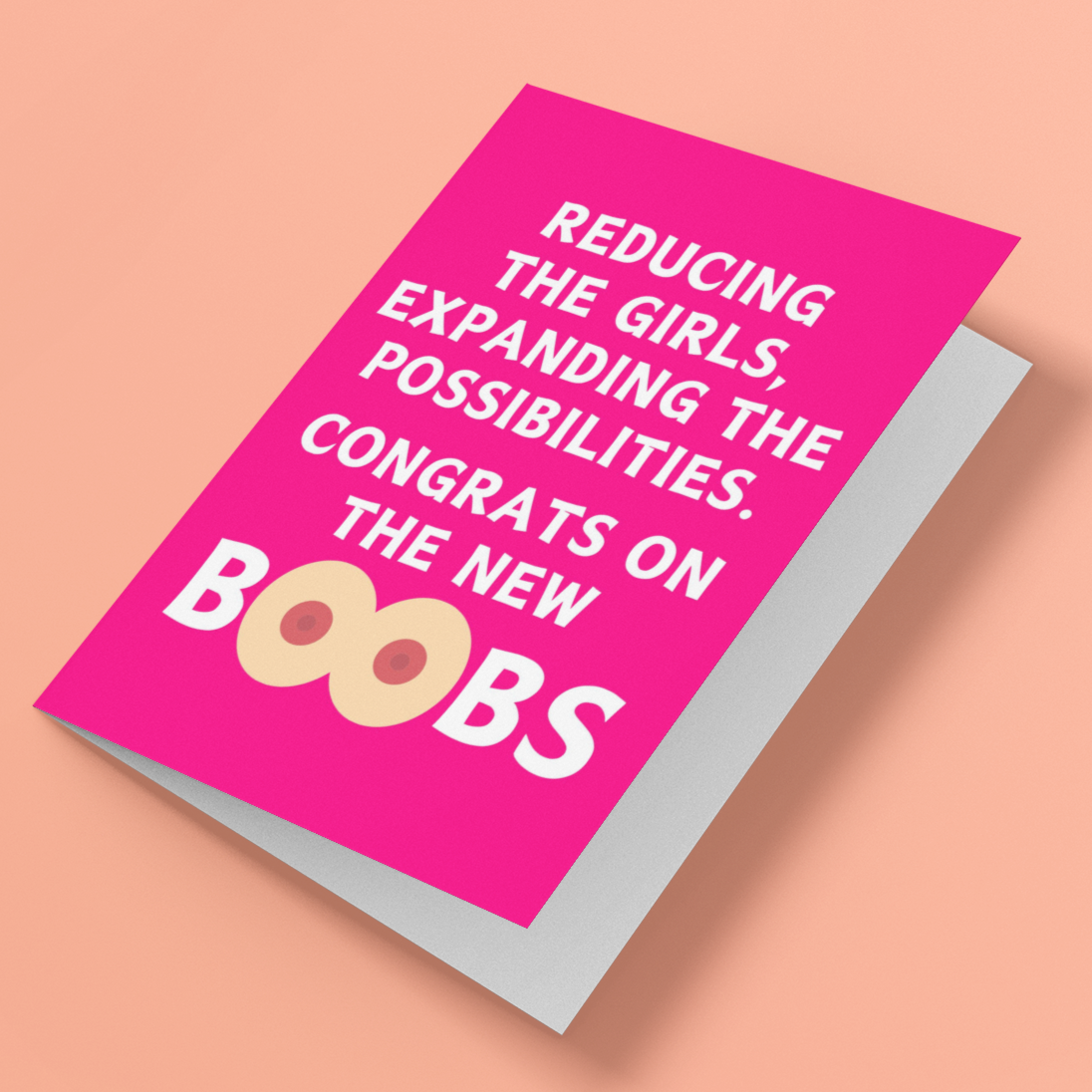 Breast Reduction Card, Reducing The Girls, Breast Surgery Get Well Card