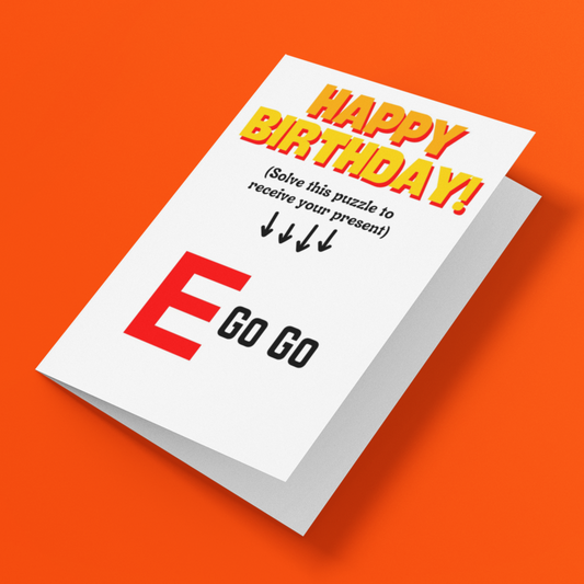 Brain Teaser Puzzle Happy Birthday Card (Go)