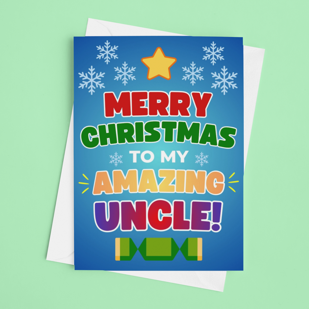 Merry Christmas to My Amazing Uncle! Christmas Card