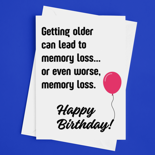 Getting Older Memory Loss Funny Birthday Card