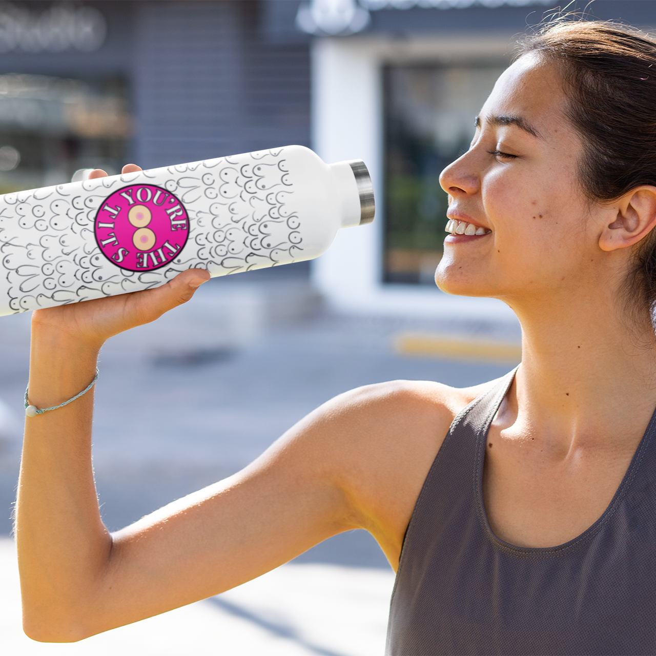 You're The Tits Wide Opening Double-walled Stainless Steel with Copper Vacuum Insulation, 650ml Water Bottle