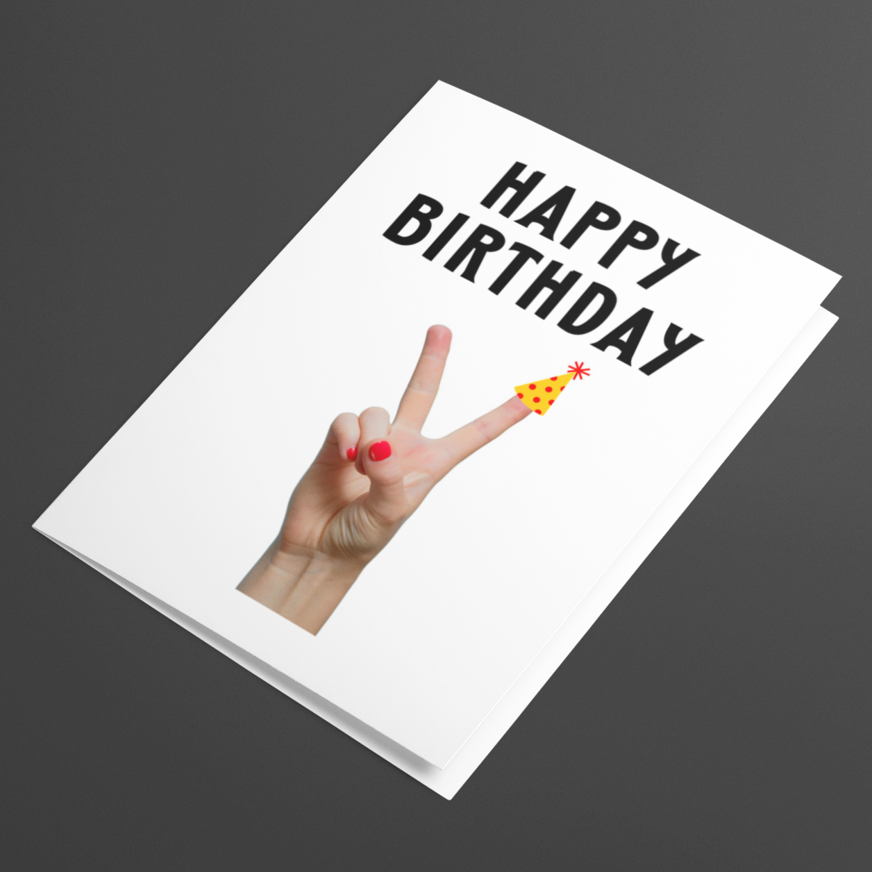 Happy Birthday Peace Sign Card