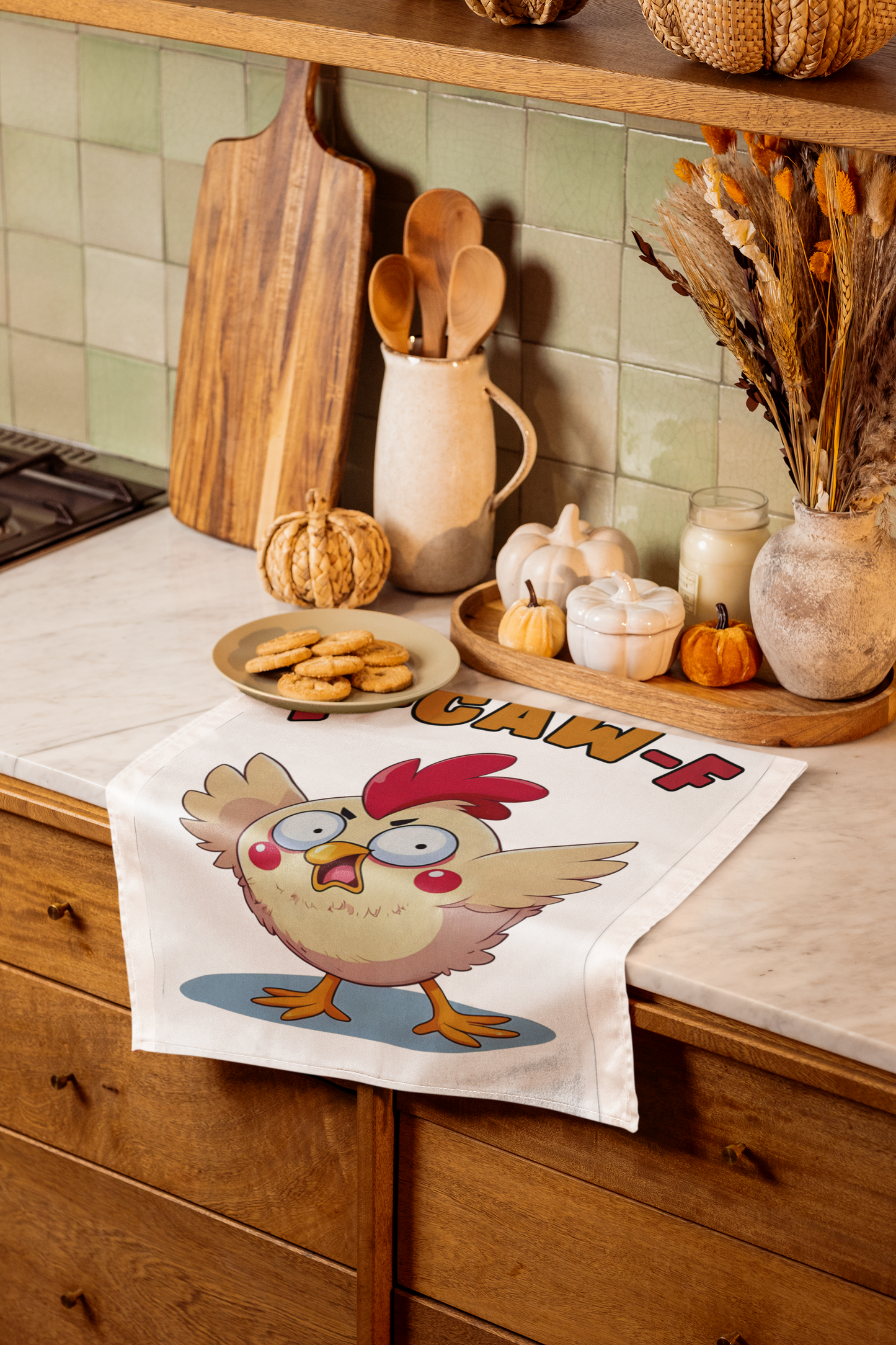 F-Caw-F Funny Chicken Tea Towel