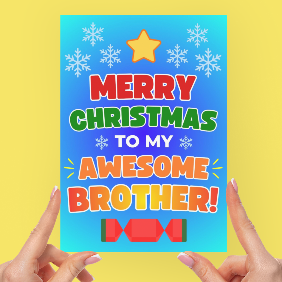 Merry Christmas to My Awesome Brother! Christmas Card
