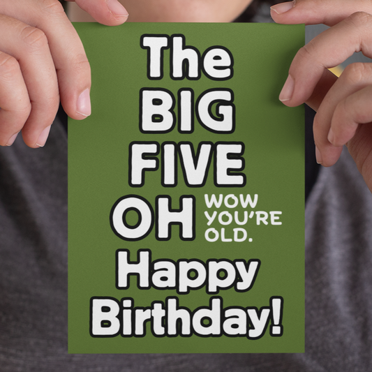 The Big Five-oh Happy Birthday card
