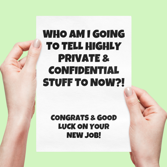 Congrats And Good Luck On Your New Job Card