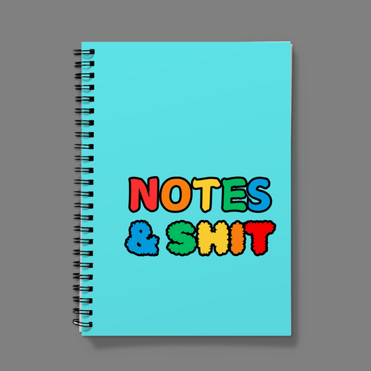 Notes and Shit Spiral Bound Notebook (A5)