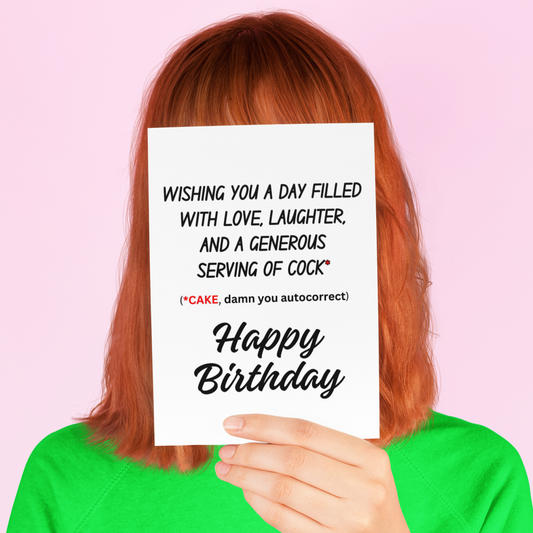 Funny Autocorrect Cake Birthday Card