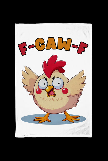 F-Caw-F Funny Chicken Tea Towel