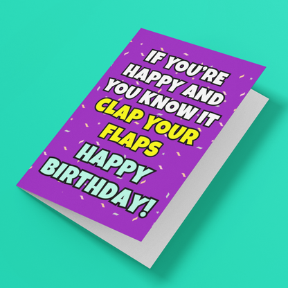 Clap Your Flaps Rude Birthday Card