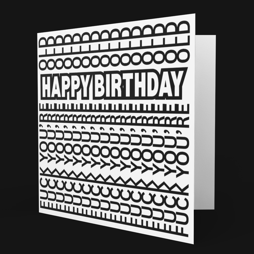 Square Cheeky Hidden Message Happy Birthday Card
