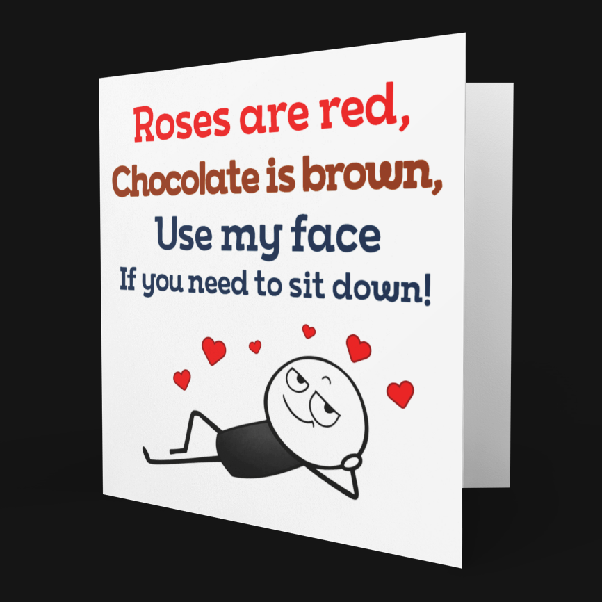 Square Rude Roses Are Red Anniversary Card For Her Girlfriend Wife