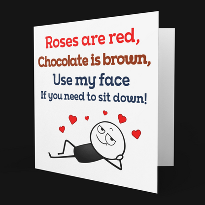 Square Rude Roses Are Red Anniversary Card For Her Girlfriend Wife