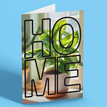 Simple Plant New Home Housewarming Card