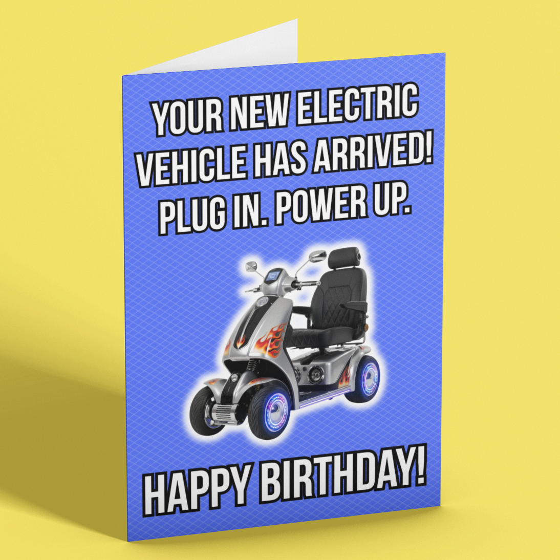 Funny Electric Vehicle Scooter Birthday Card