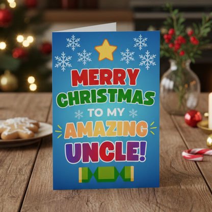 Merry Christmas to My Amazing Uncle! Christmas Card