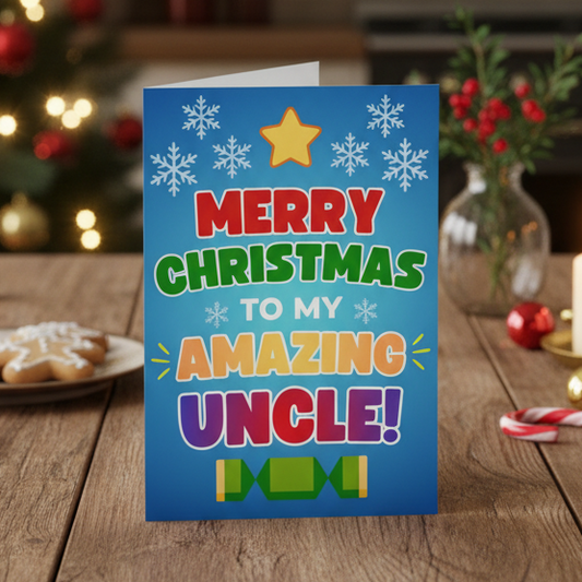 Merry Christmas to My Amazing Uncle! Christmas Card