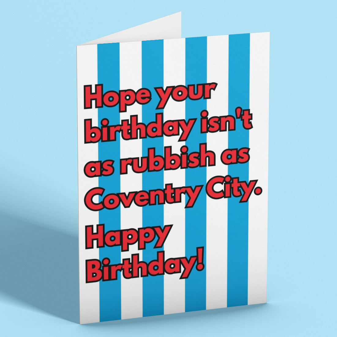 Coventry City Cheeky Happy Birthday Card