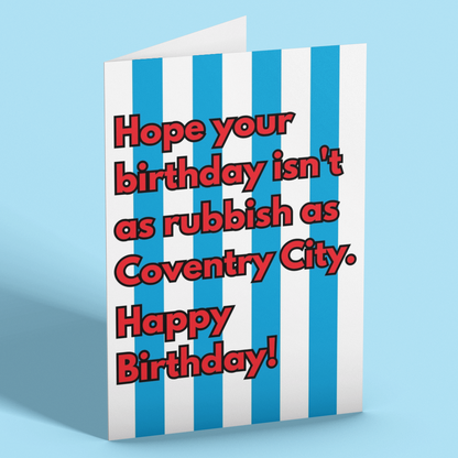 Coventry City Cheeky Happy Birthday Card
